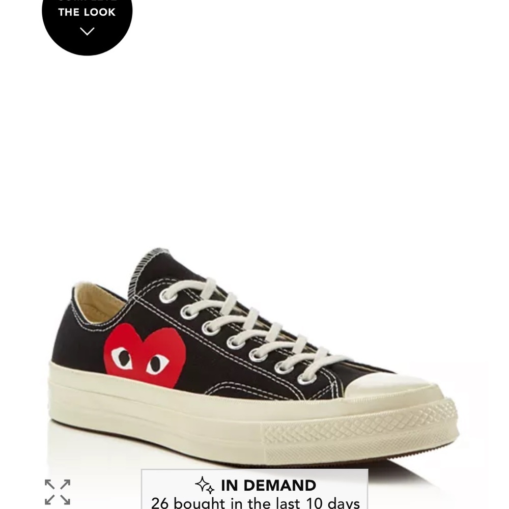 Comme des Garcons PLAY Black and Red Sneakers